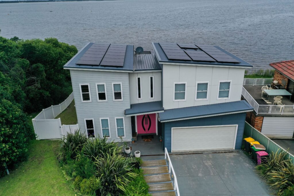Solar panels installed in home